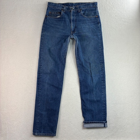 Levi's Other - Vintage Levis 505 0217 Selvedge Jeans Men 33x33 Blue Straight Denim USA Made 80s
